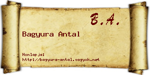 Bagyura Antal névjegykártya